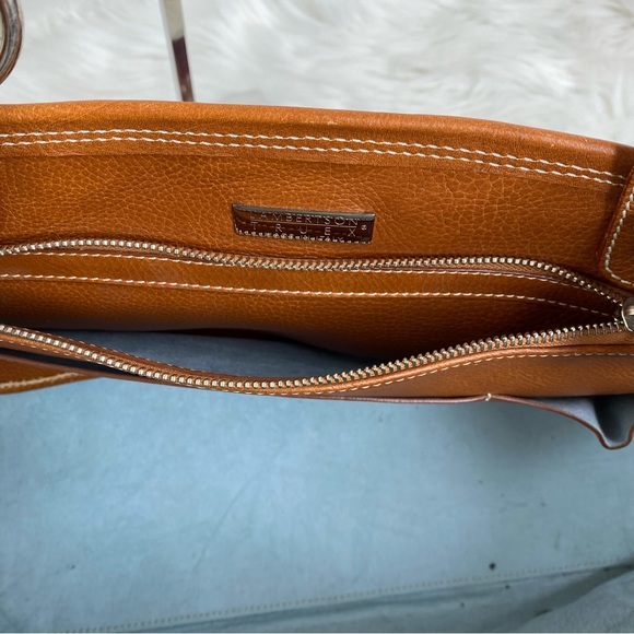 Lambertson Truex Large Striped Kansas Canvas and Leather Tote - Picture 6 of 7